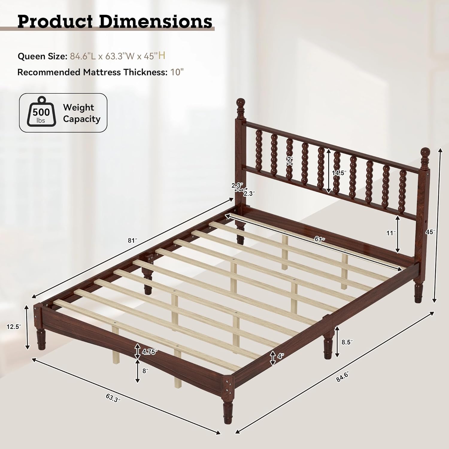 Walnut Wood Bed