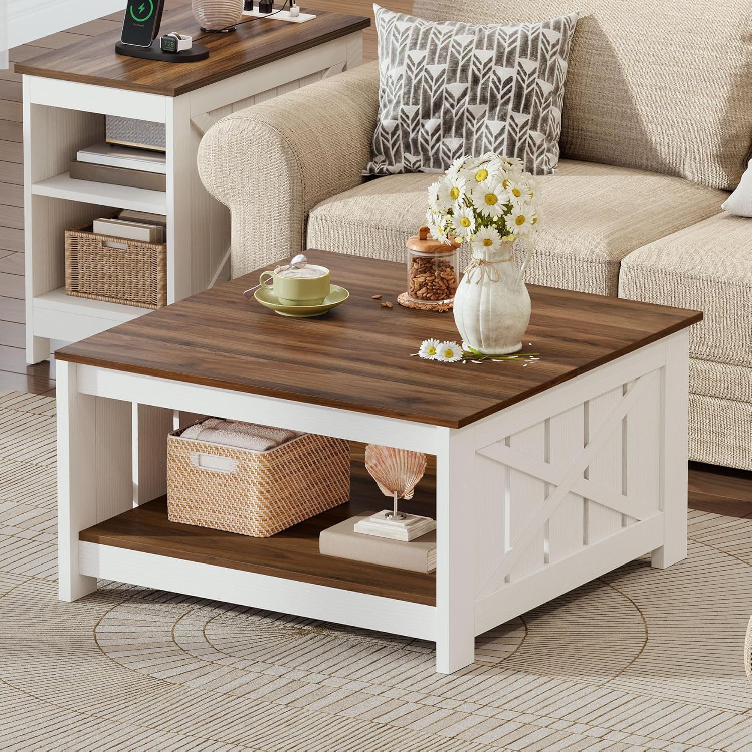  Square Coffee Table for Living Room
