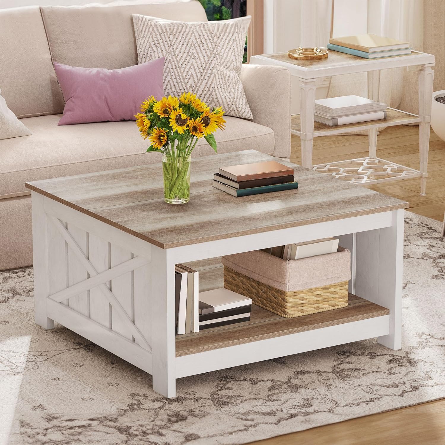  Square Coffee Table for Living Room