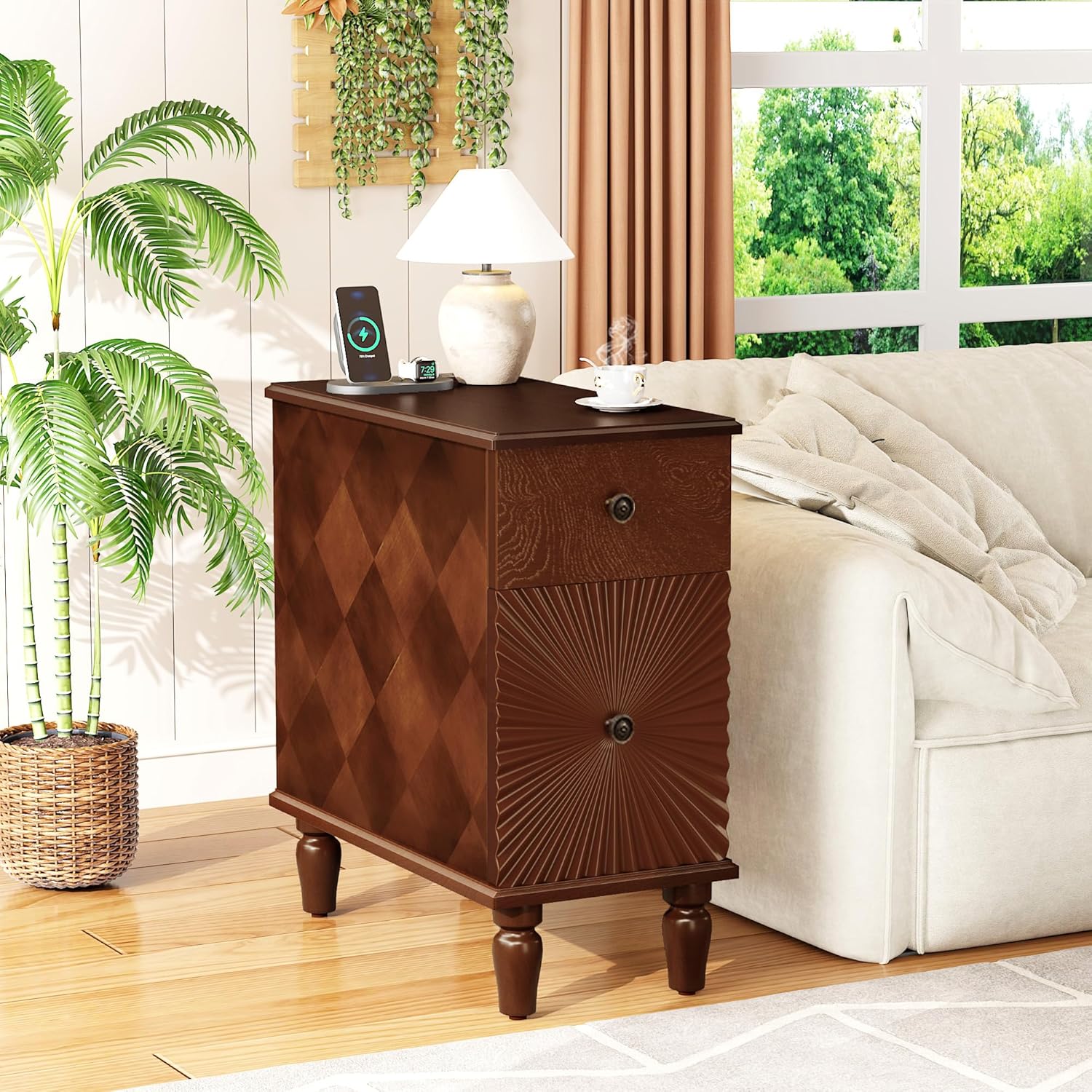 Modern Night Stand with 2 Drawer