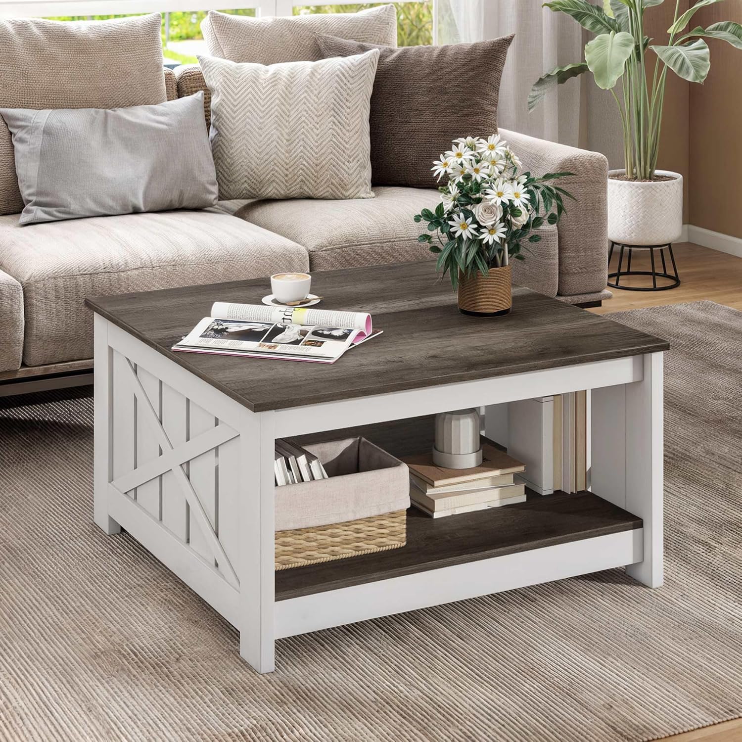  Square Coffee Table for Living Room