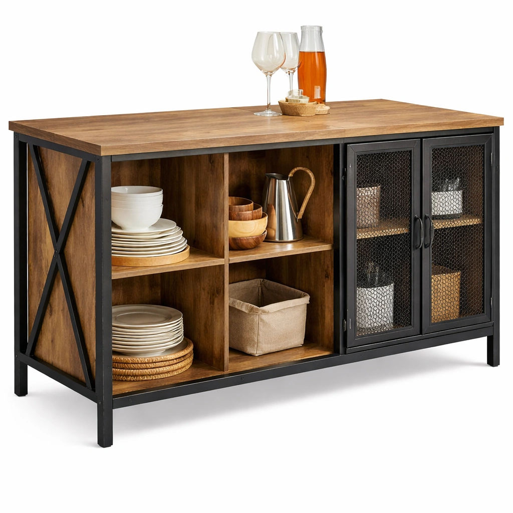 Buffet Industriel Bois et Metal-Lumvane