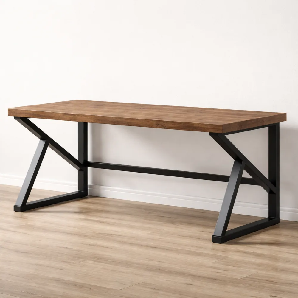 Table de Travail Vintage en Bois Massif 152 cm