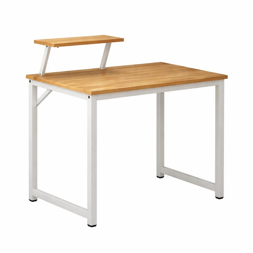 Table de Travail Informatique en Bois et Acier 80 x 40 x 75 cm