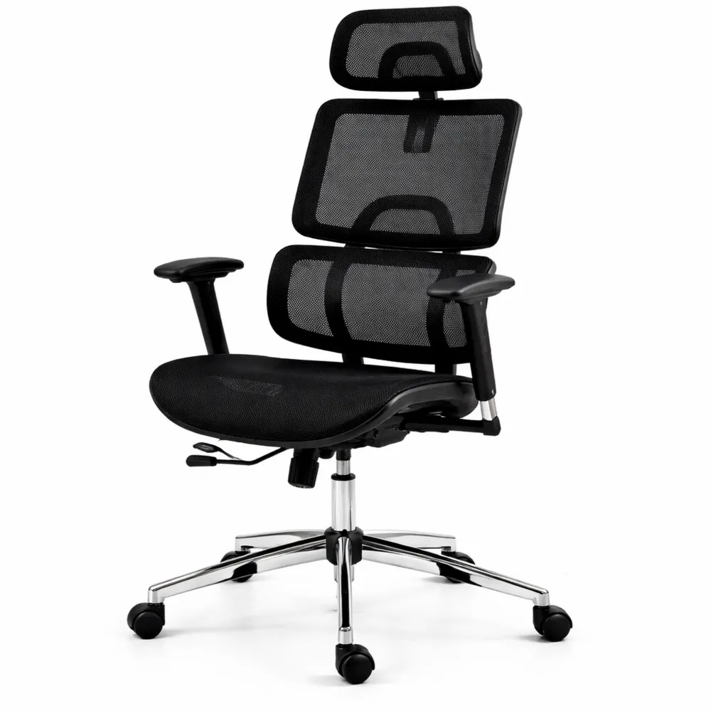 Fauteuil Ergonomique de Bureau avec Dossier Respirant et Accoudoirs Réglables