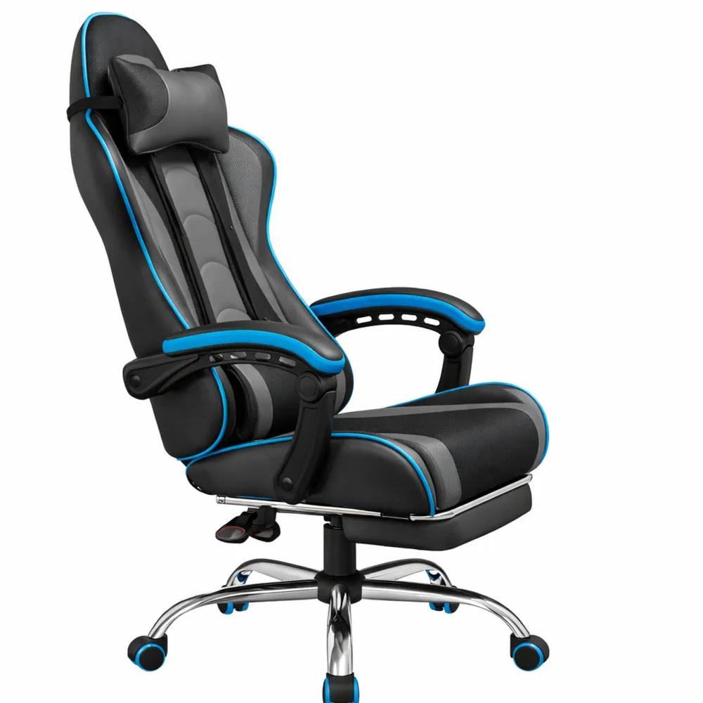 Fauteuil Gamer Ergonomique avec Repose-Pied et Massage
