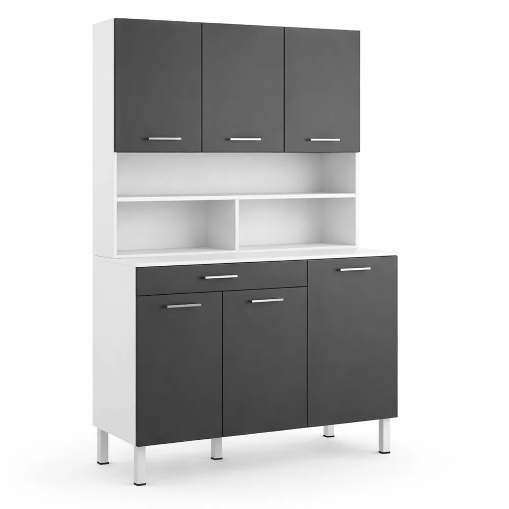 Buffet Moderne 120 cm avec 6 Portes et Tiroir