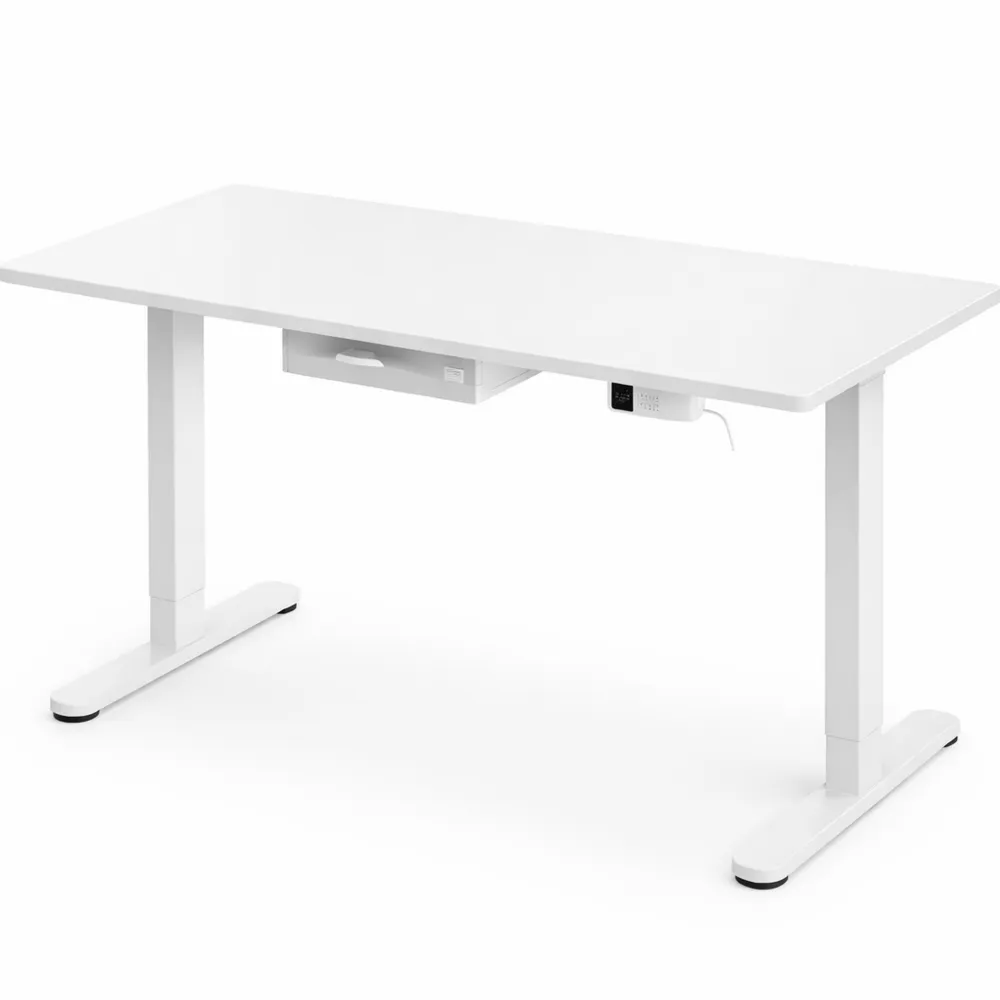 Bureau Électrique Réglable en Hauteur avec Chargeur Type-C et Organiseur de Câbles