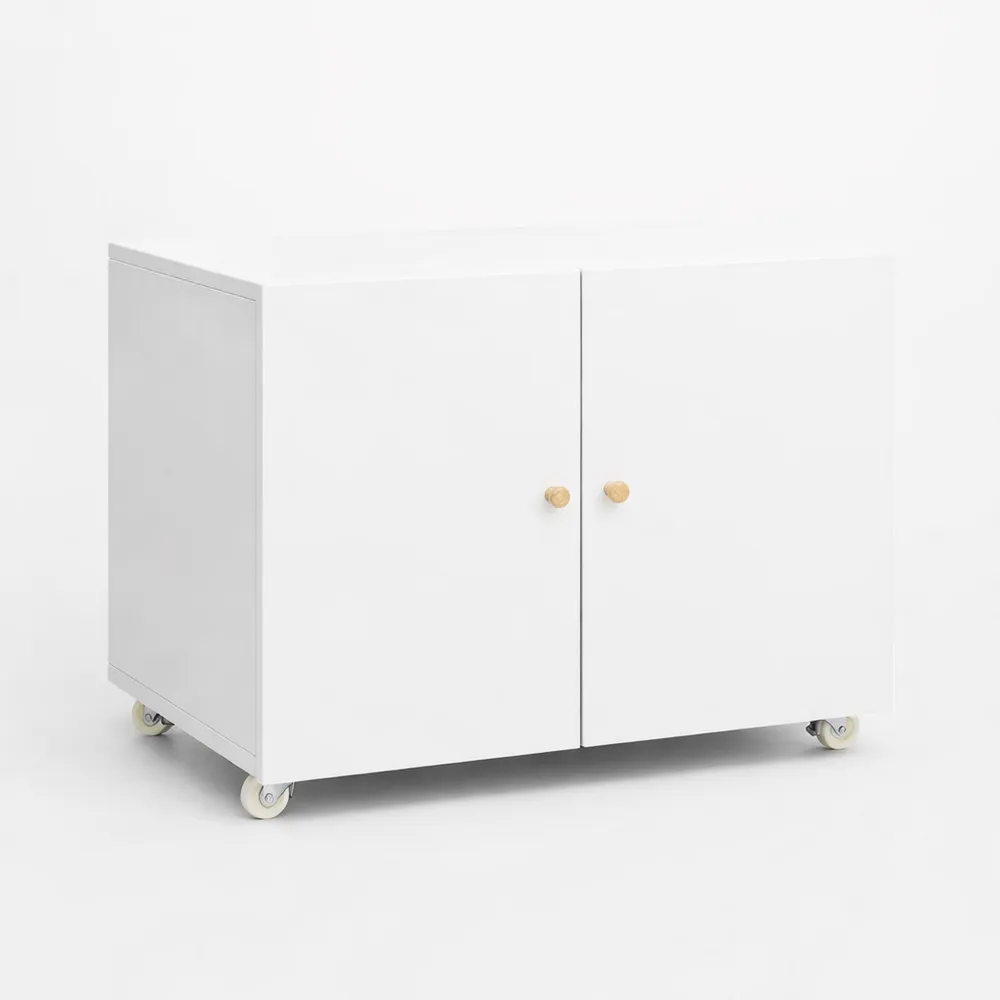 Armoire mobile avec étagère ajustable et rangement