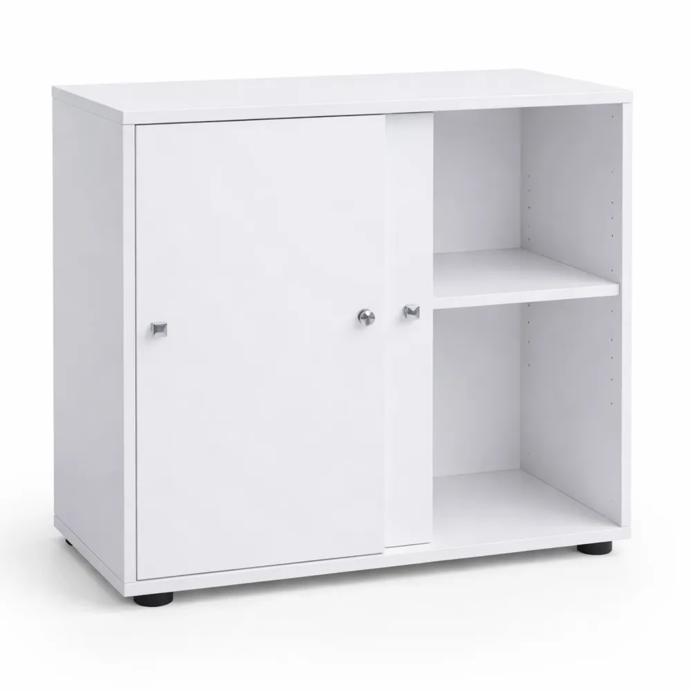 Armoire de classement moderne à portes coulissantes et serrure