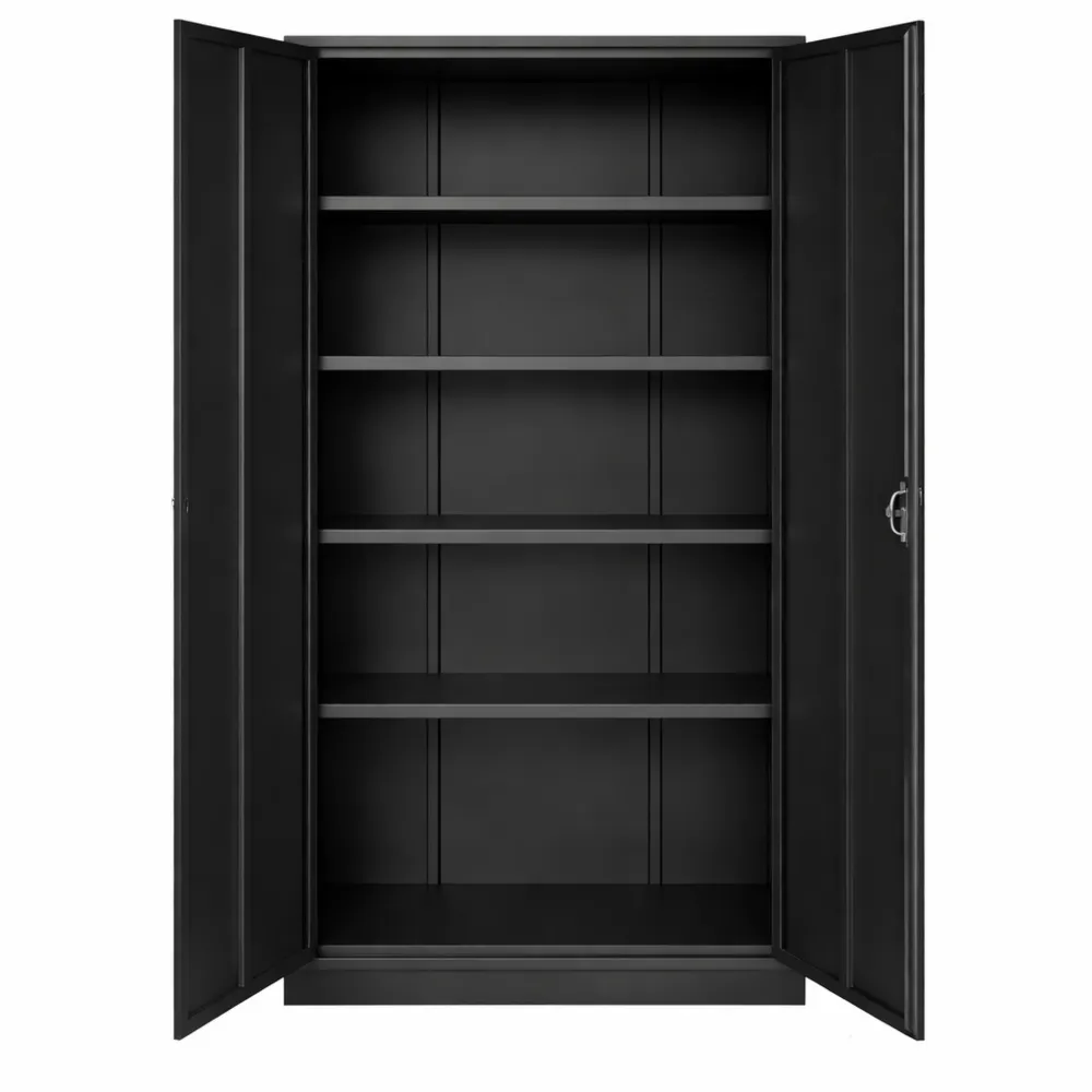 Armoire métallique avec serrure et étagères réglables pour bureau