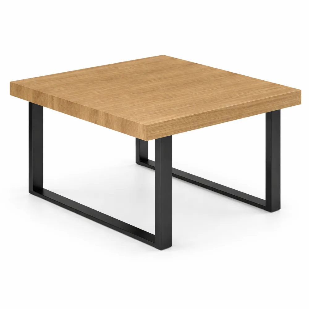 Table carrée pour salle à manger 6 personnes en bois noir 120 cm