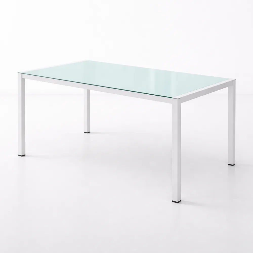 Grande table de salle à manger blanche 120 x 75 cm