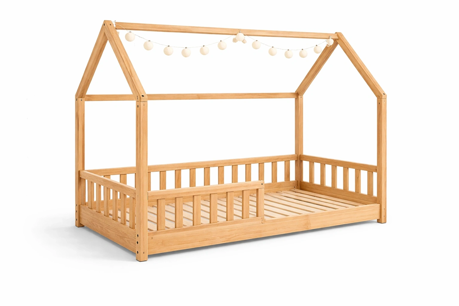 Lit Cabane Enfant Bois Naturel Style Montessori-Rovviro