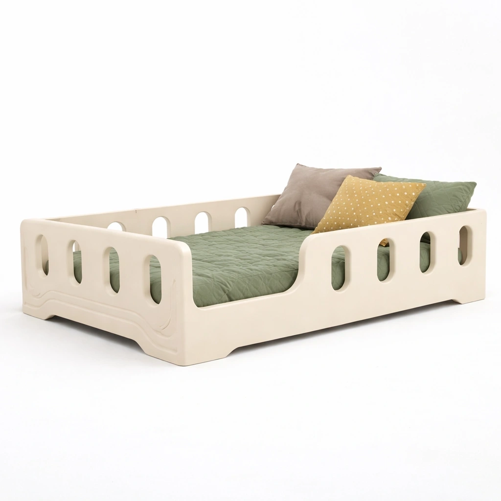 Lit Enfant Sécurité Beige Design Moderne-Rovviro