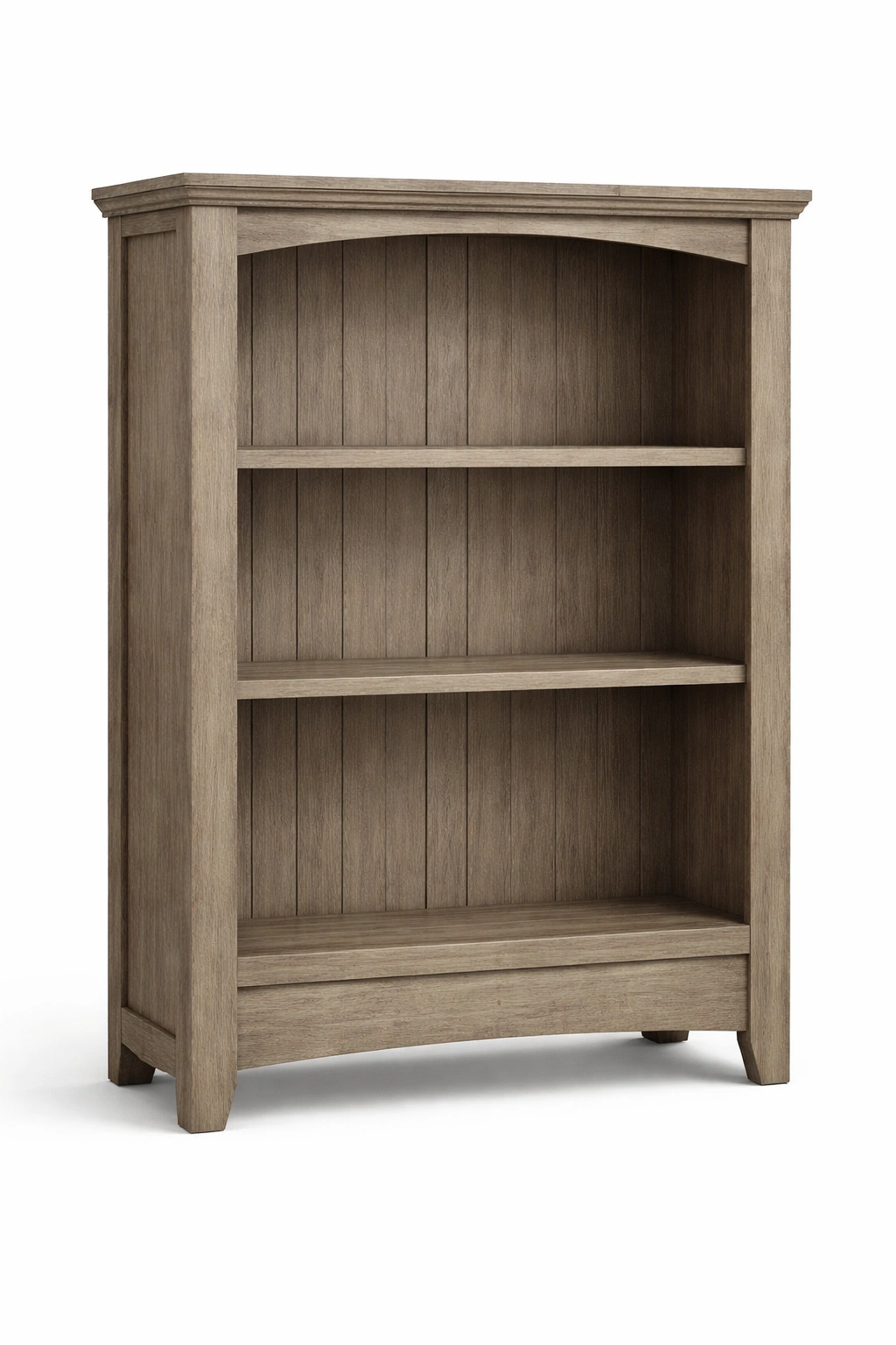 Bibliothèque bois chêne clair étagère ouverte rangement salon style classique-Norvirox