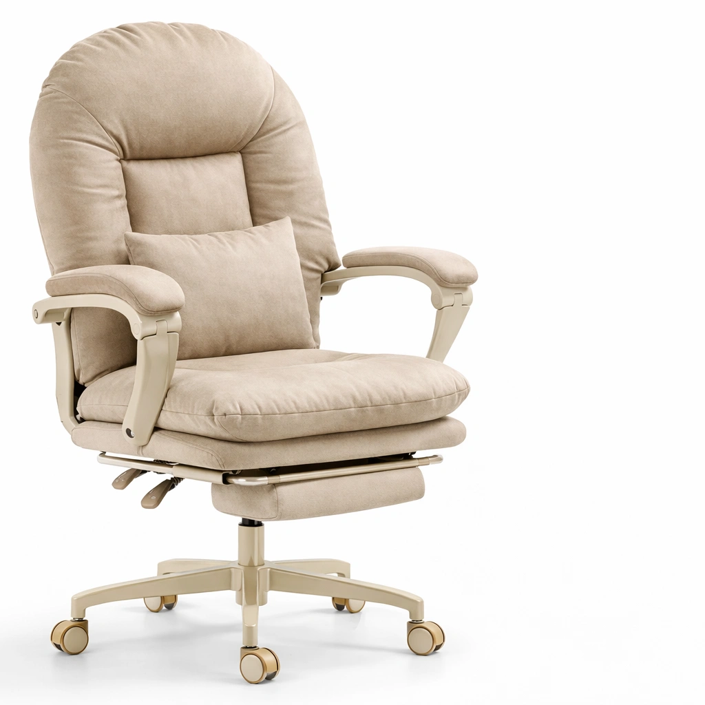 Fauteuil Bureau Confort Repose Pieds Coussin Rembourré-Norvirox