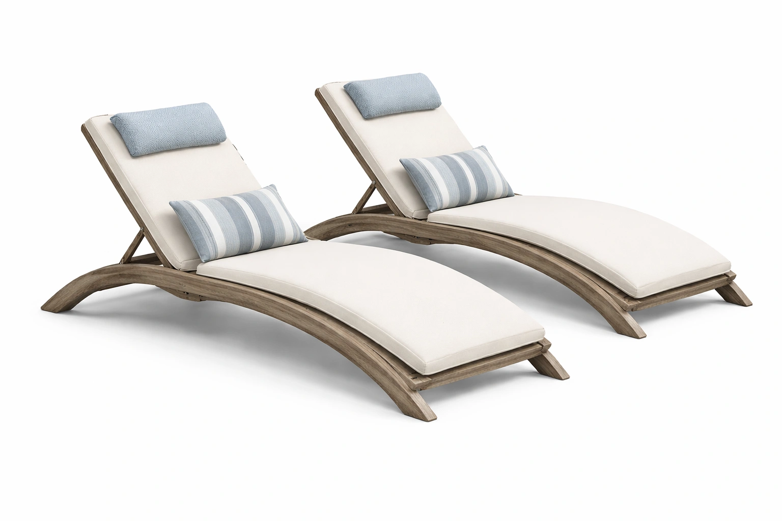 Chaise Longue Extérieur Bois Coussin Confort-Norvirox