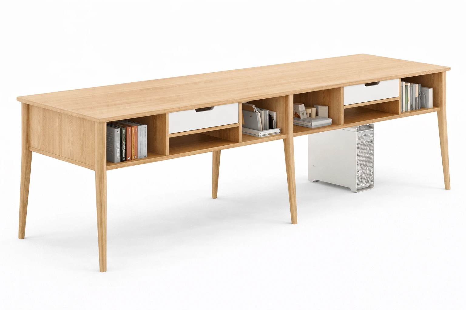 Bureau en bois avec rangements-Norvirox