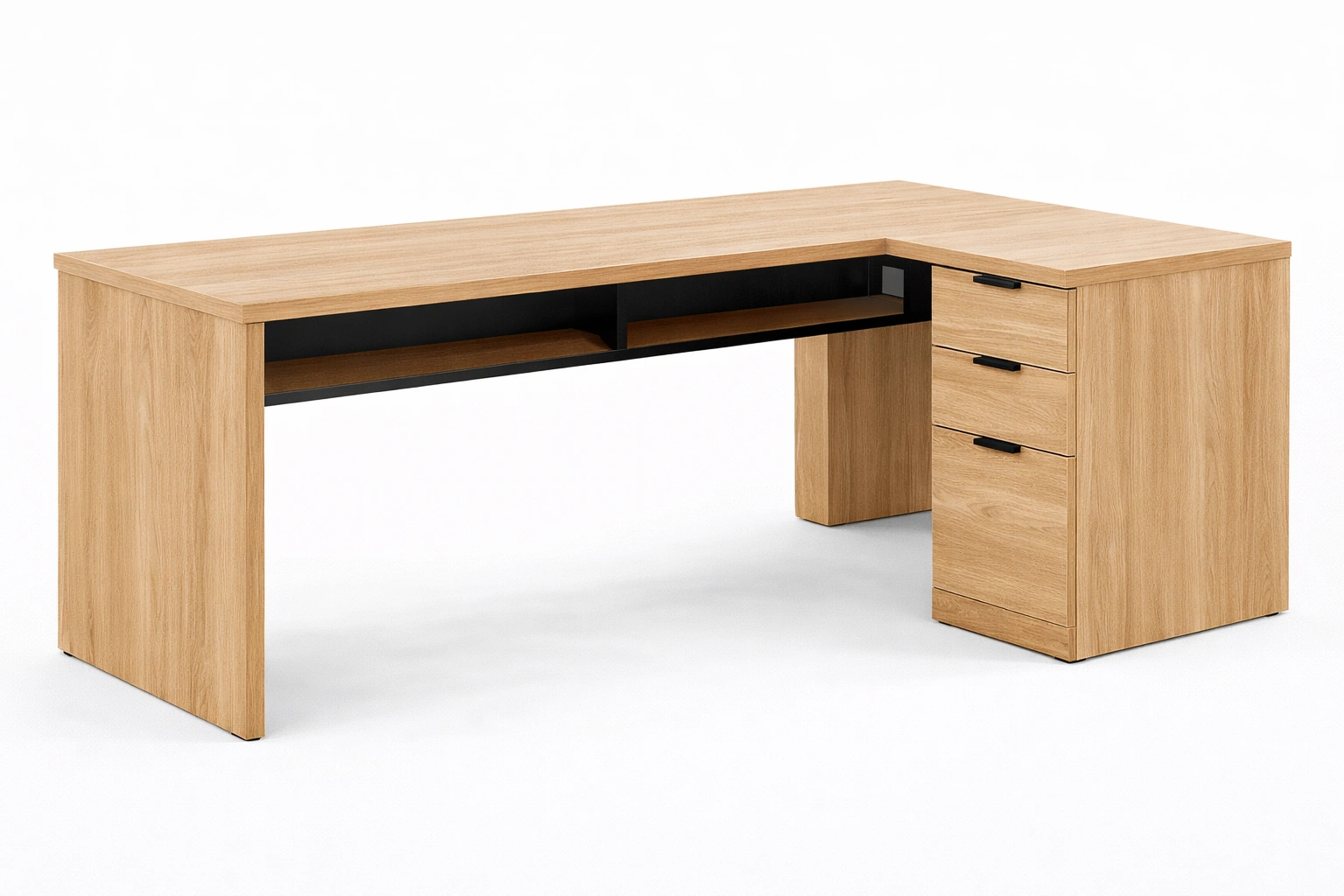 Bureau d’angle bois clair-Norvirox