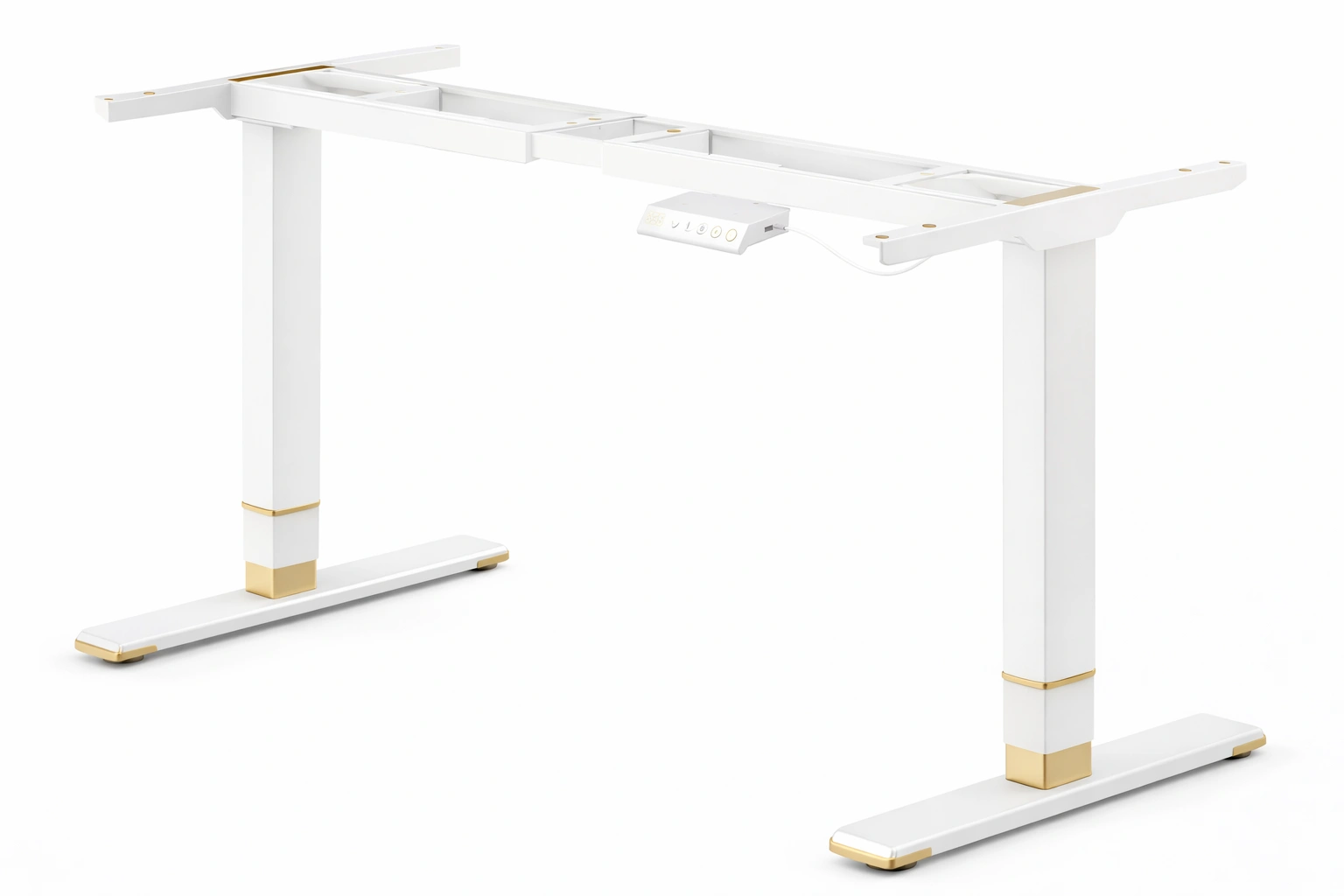 Bureau réglable blanc et or-Norvirox