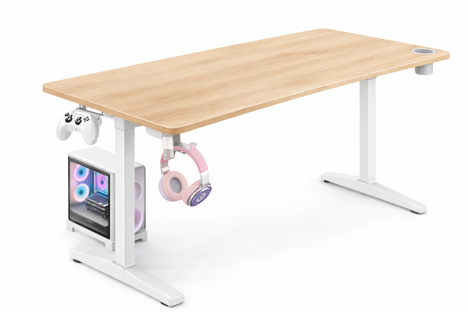 Bureau gamer bois clair-Norvirox