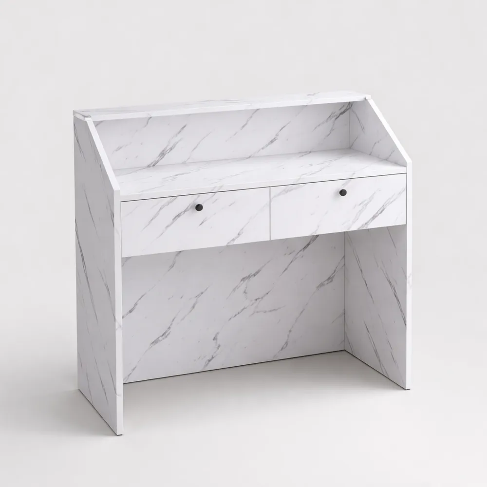 Banco reception multifunzionale con cassetto per saloni e negozi