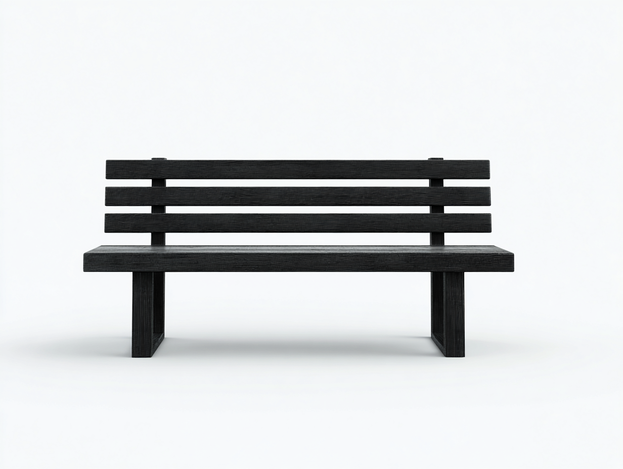 Banc de jardin avec dossier en bois 140x50x80 cm - noir - assise extérieure rectangulaire