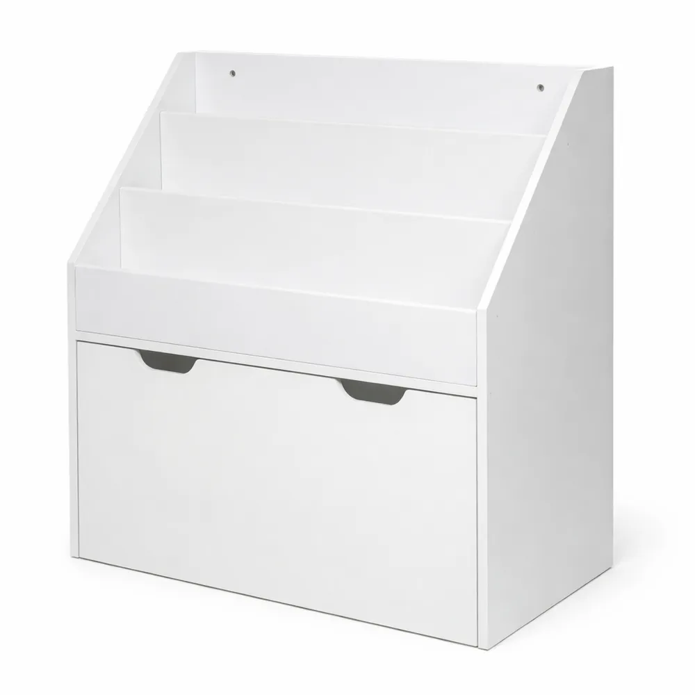 Bibliothèque pour Enfants avec Roulettes, Blanc, 70 cm