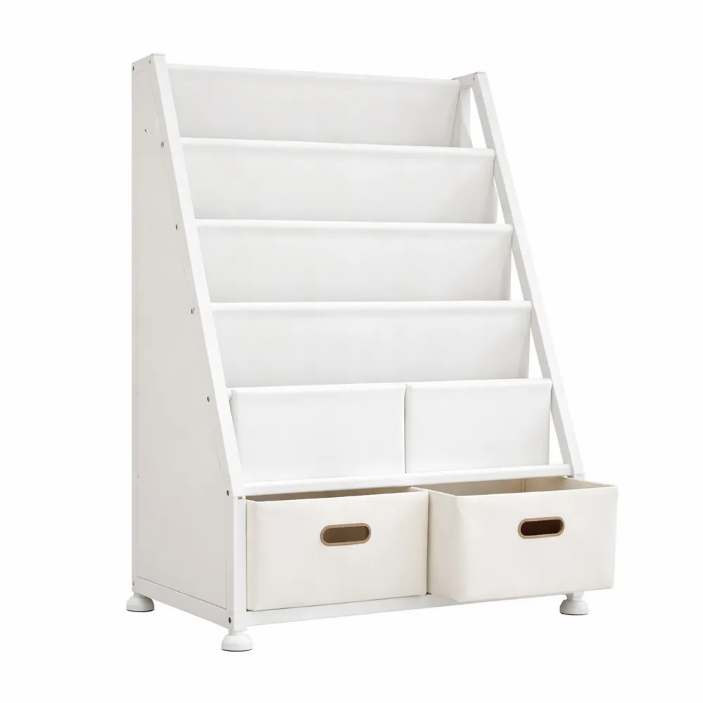 Étagère de Rangement Enfant avec Tiroirs pour Jouets et Livres