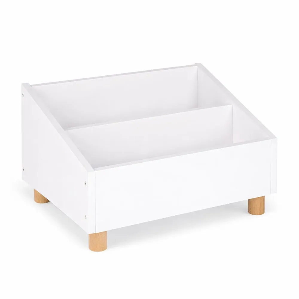 Bibliothèque pour enfants en bois laqué blanc, 50x32x26 cm