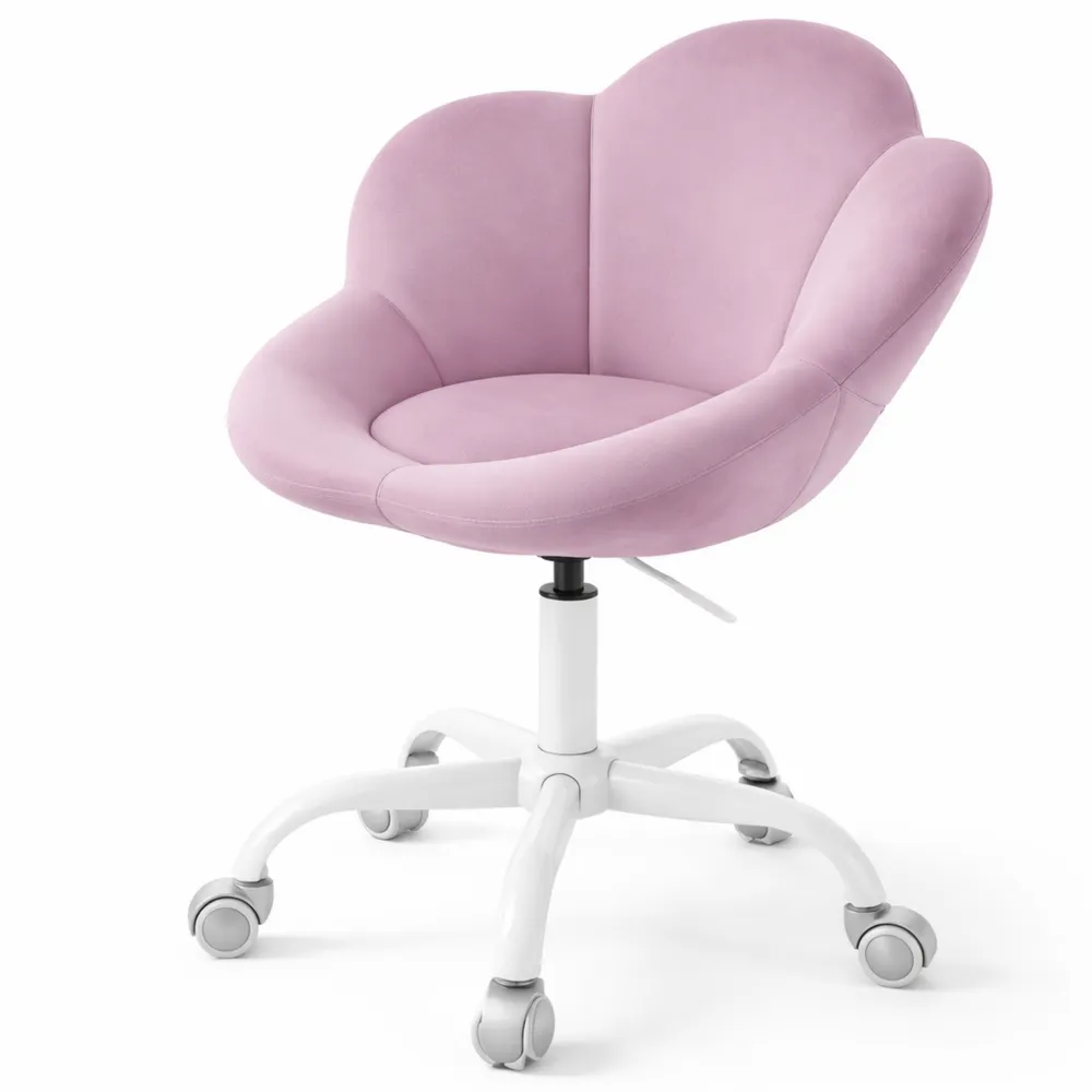 Chaise Pivotante Velours Enfant Ergonomique Réglable