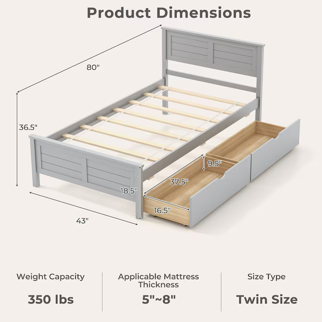 https://www.lowes.com/pd/Iseryn-Gray-Twin-Wood-Bed-frame-Bed-with-Storage/7140513