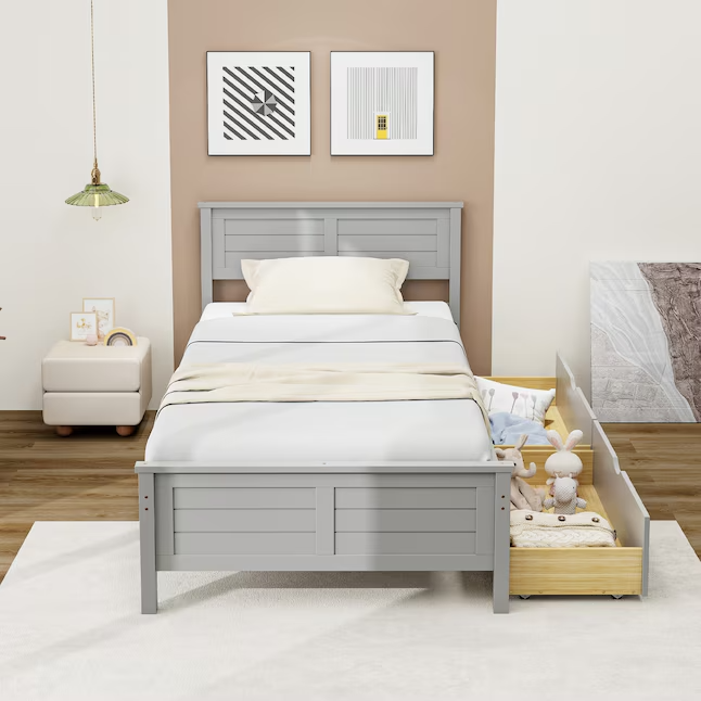 https://www.lowes.com/pd/Iseryn-Gray-Twin-Wood-Bed-frame-Bed-with-Storage/7140513
