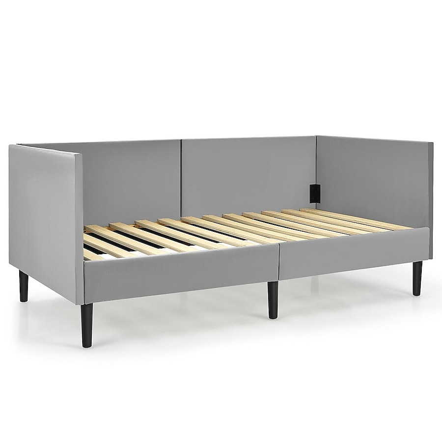  Gray Wood Bed Frame