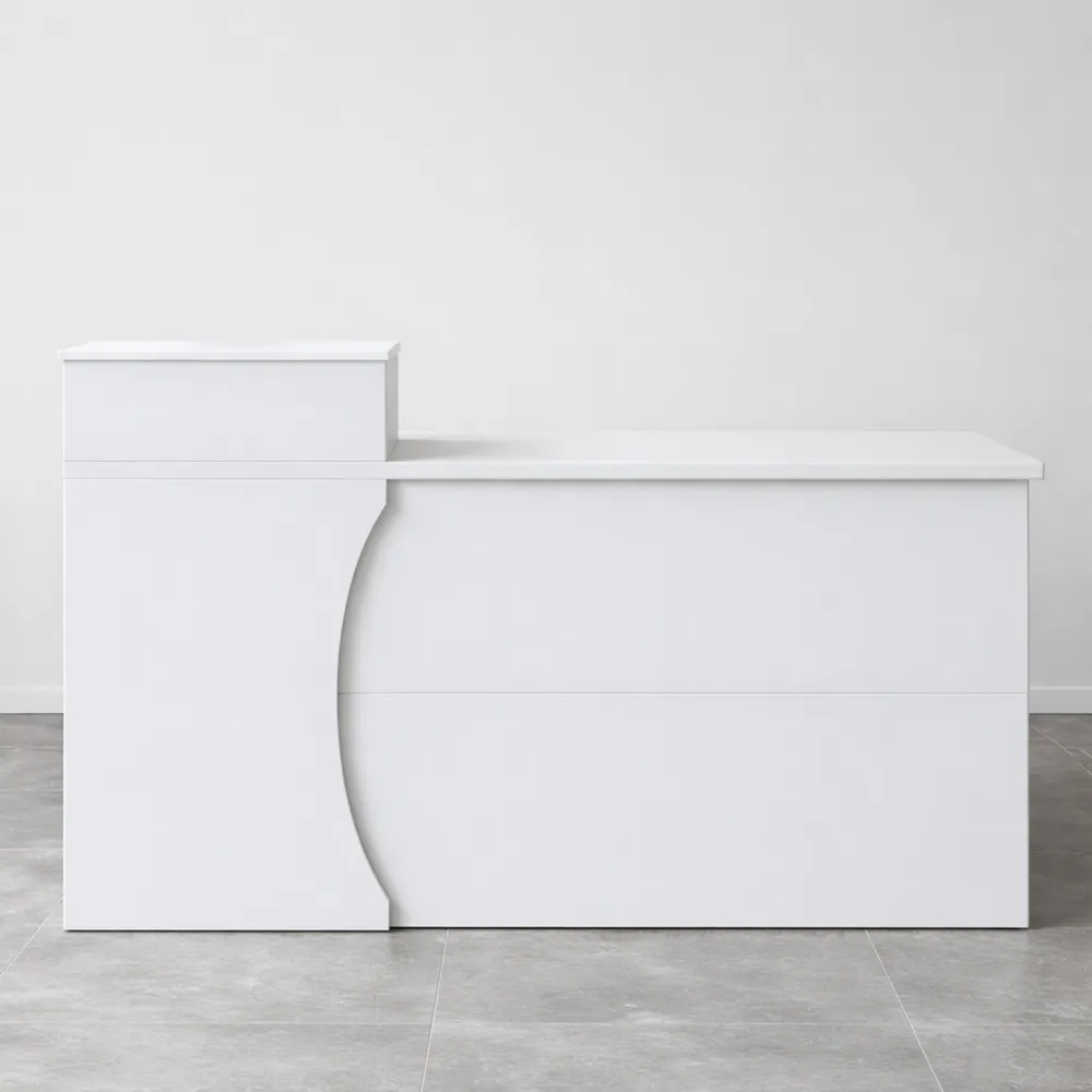 Comptoir d'accueil moderne avec tiroir verrouillable - 120 cm