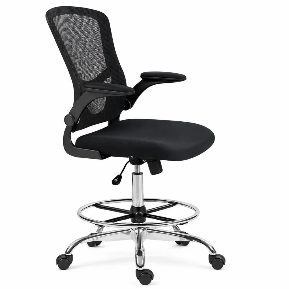 Chaise ergonomique avec soutien lombaire et repose-pieds ajustable