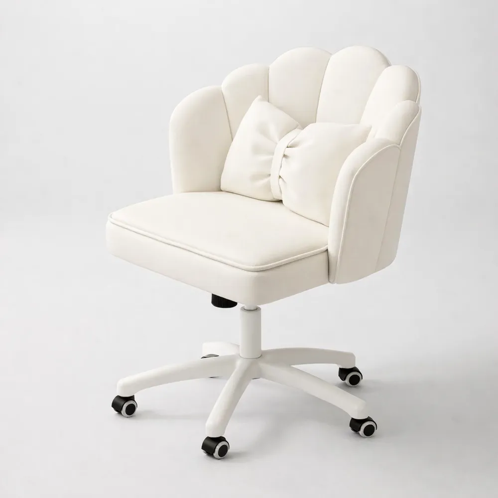 Chaise de Bureau en Velours Ajustable