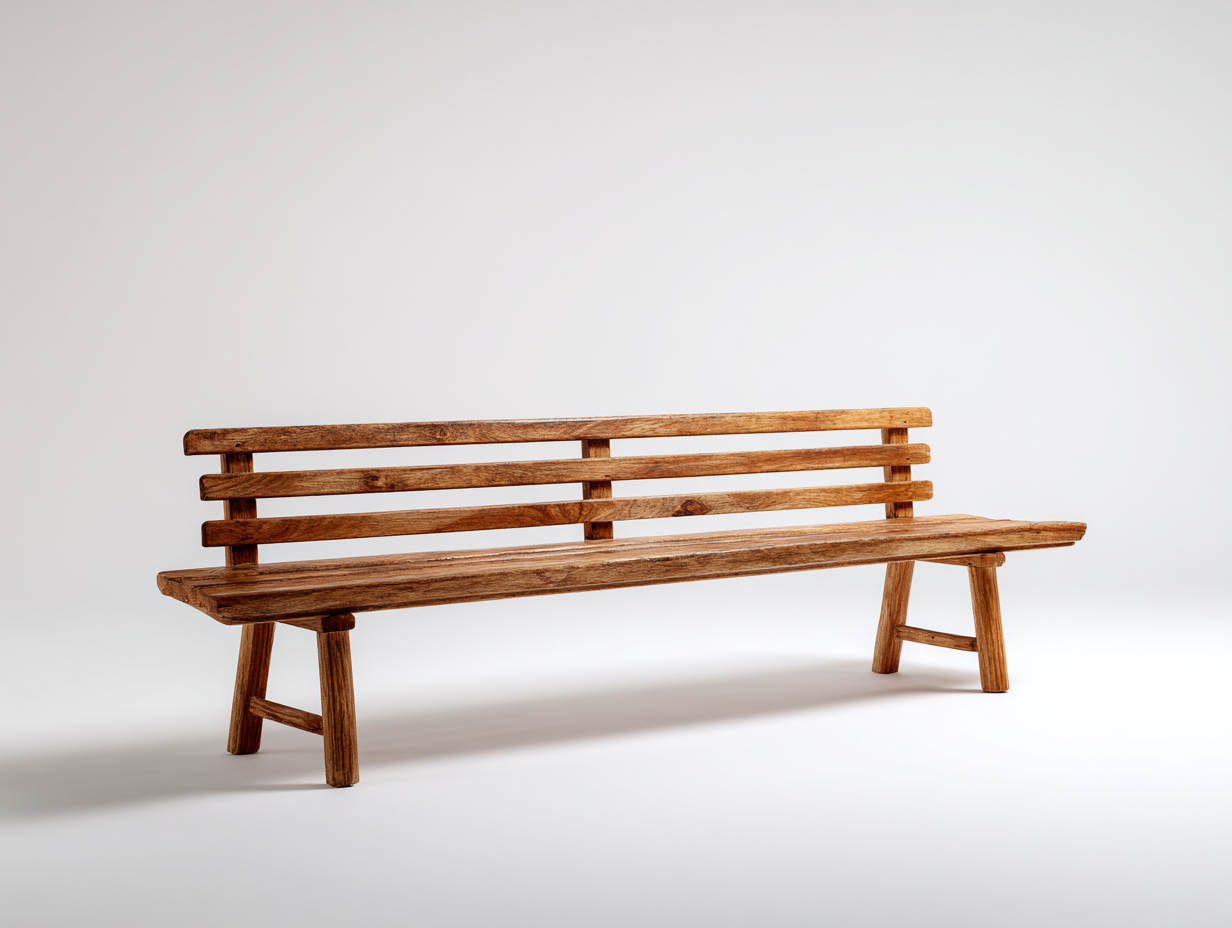 Banco de jardín de madera con respaldo 150x55x85 cm - marrón - banco exterior - diseño rústico-Luxeuplab