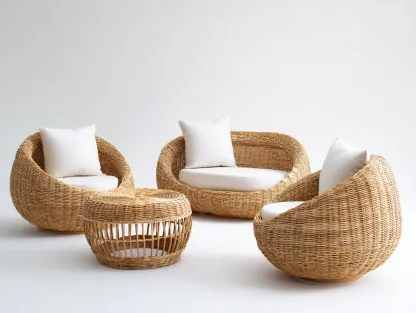 Conjunto de sofás de jardín de ratán con mesa 4 piezas 120x70x75 cm - natural-blanco - muebles de exterior - diseño moderno-Luxeuplab