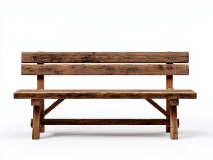 Banco de jardín de madera maciza 160x60x88 cm - marrón - diseño rústico para exterior-Luxeuplab