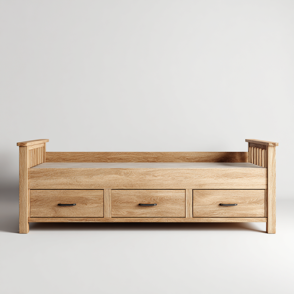 Divano letto-legno-202x92x84 cm-legno naturale-scandinavo-Nestgetly