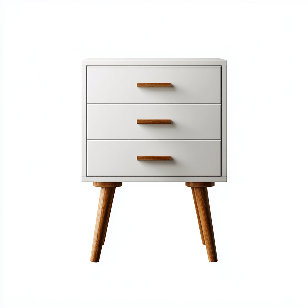 Comodino-legno-48x40x56 cm-bianco-marrone-scandinavo-Nestgetly