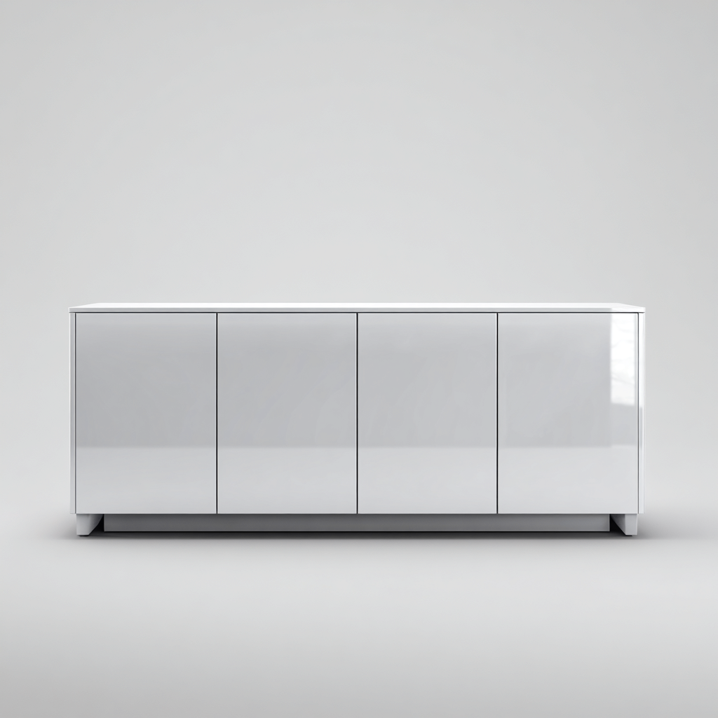 Credenza - Legno - 210x47x74 cm - Bianco - Stile moderno-Nestgetly