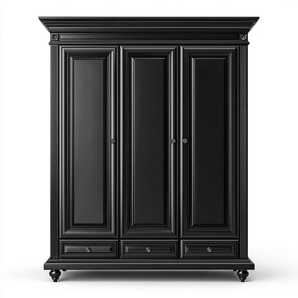 Armadio-legno-150x60x210 cm-nero-classico-Nestgetly