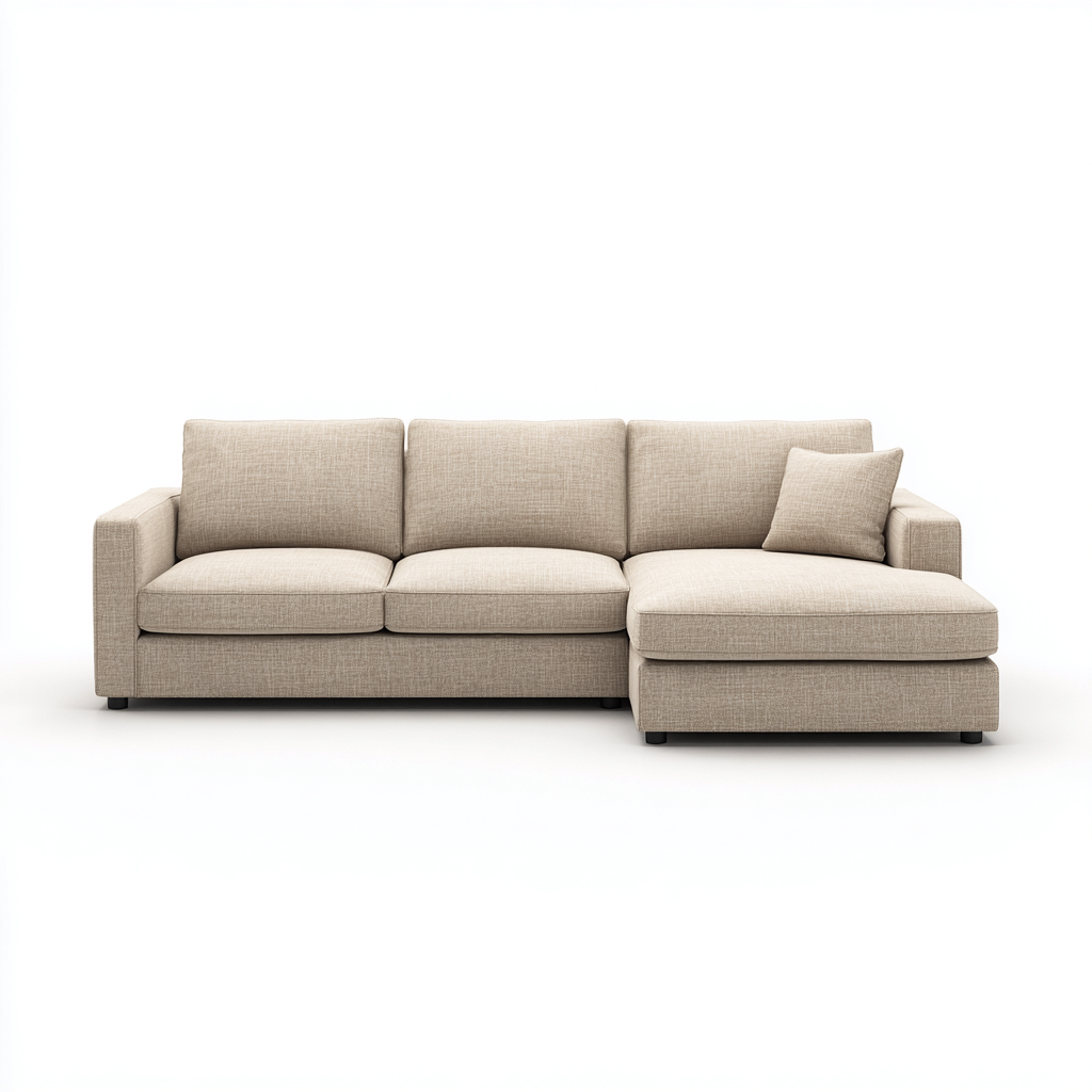 Divano angolare-tessuto-291x164x84 cm-beige chiaro-moderno-Nestgetly