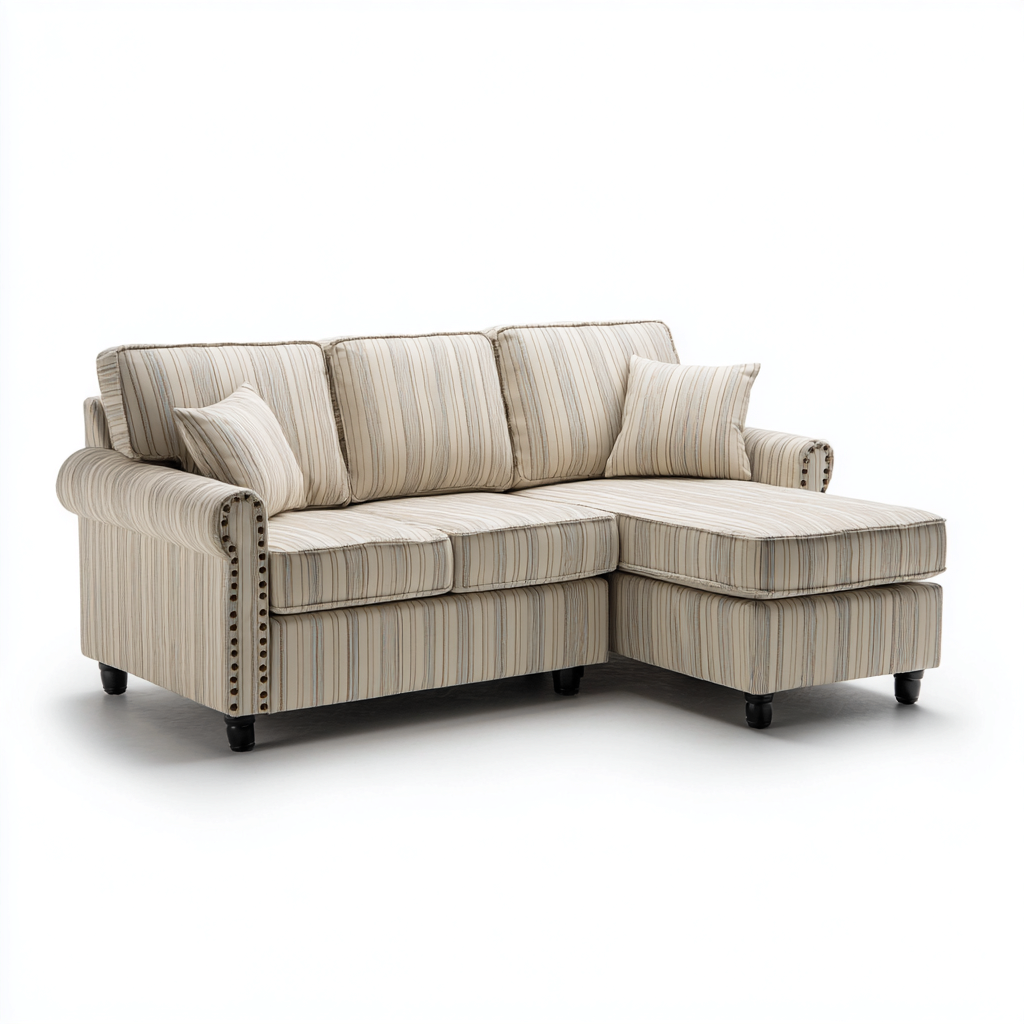 Divano angolare-tessuto-294x166x87 cm-beige chiaro-moderno-Nestgetly