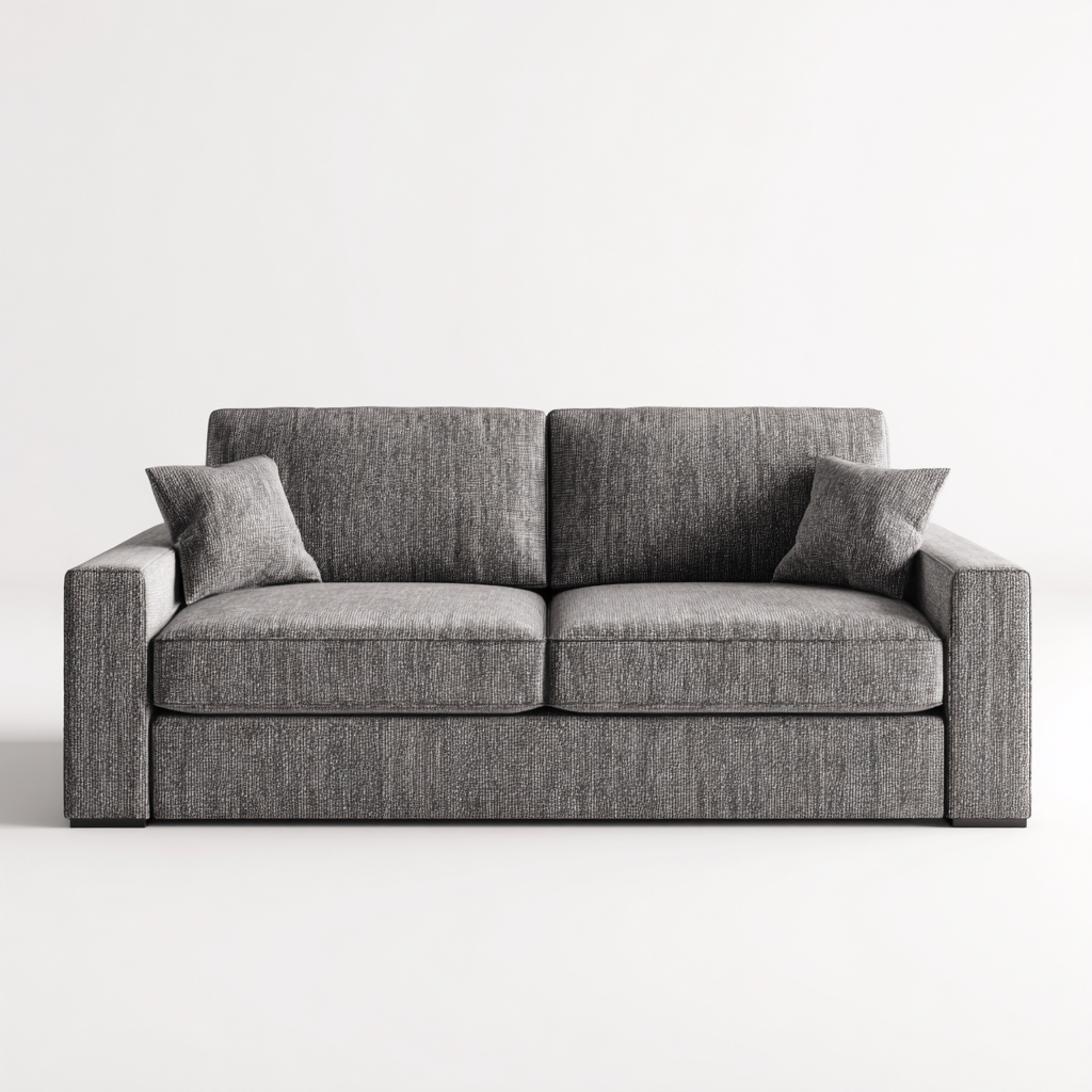 Divani a 3 posti-tessuto-225x98x82 cm-Grigio-moderno-Nestgetly