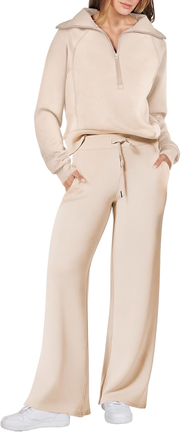 2024 Fall Trendy Outfits Oversized Two Piece Sweatsuit