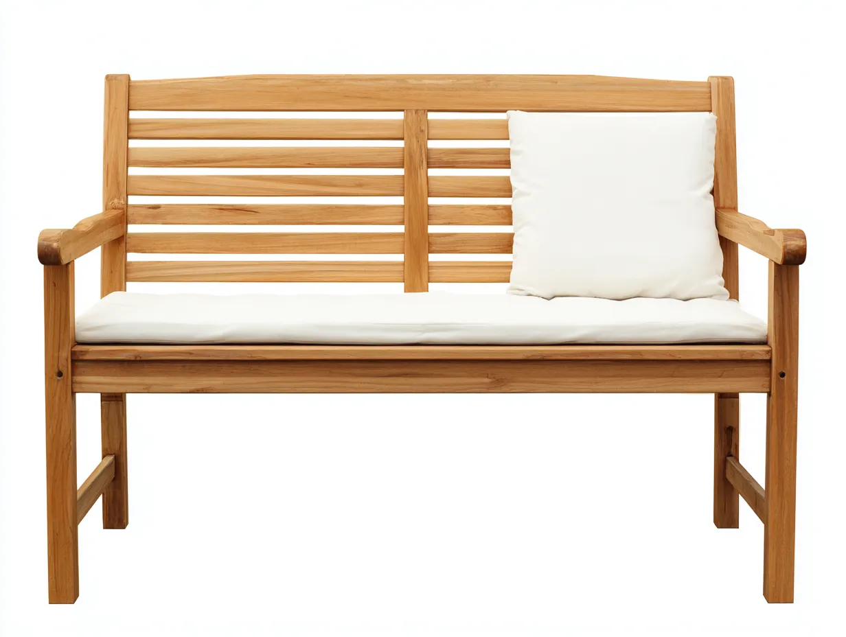 Gartenbank-Holz-124 x 61 x 89 cm-Naturbraun-Klassischer Gartenstil-Casauplab